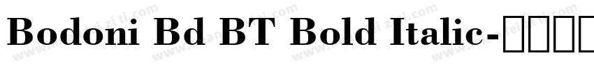 Bodoni Bd BT Bold Italic字体转换